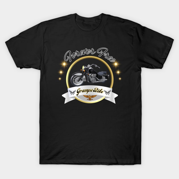 Grandpa Biker Motorcyle T-Shirt by Spacetrap